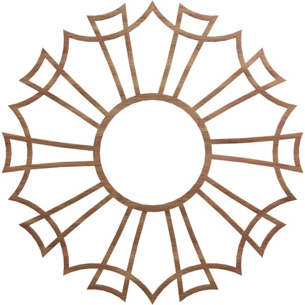 Ekena Millwork Augustus Wood Fretwork Pierced Ceiling Medallion, Walnut, 32"OD x 11 1/4"ID x 1/4"T CMWP32X32X0250AUWA - main